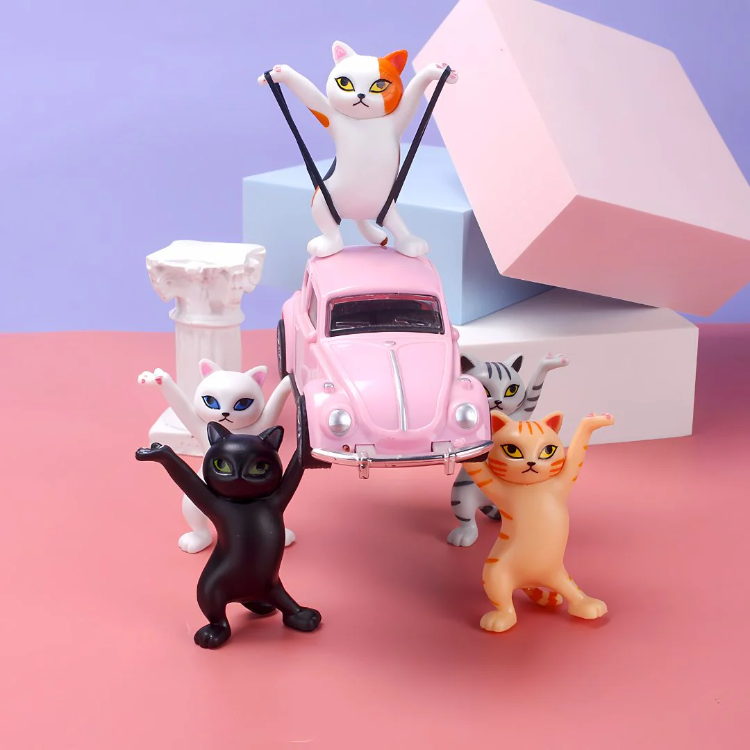 Sassy Cat Figurine Set: Unleash the Purrfect Chaos! - Image 2