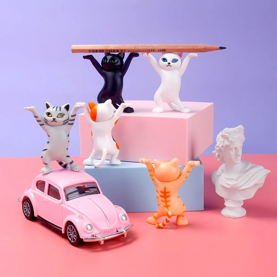 Sassy Cat Figurine Set: Unleash the Purrfect Chaos! - Image 3