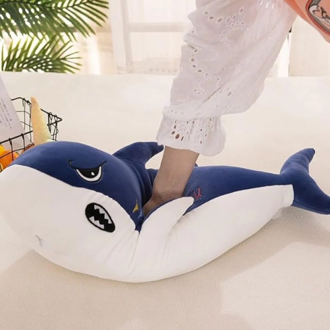 Shark Plush Pillow with Blanket - Image 3