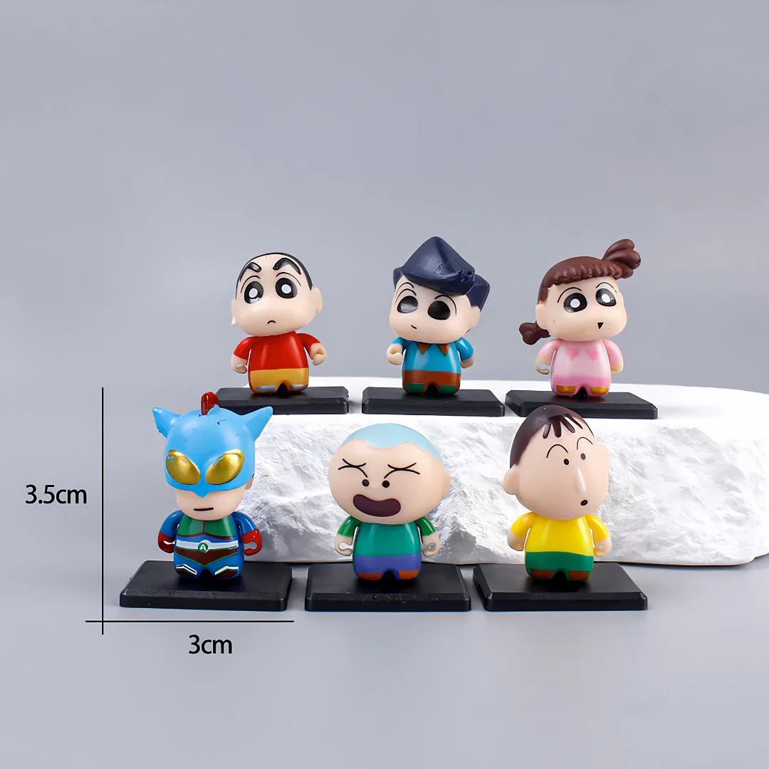 Shin-chan Mini Figures Set of 6 | PVC Crayon Shin Chan - Image 4