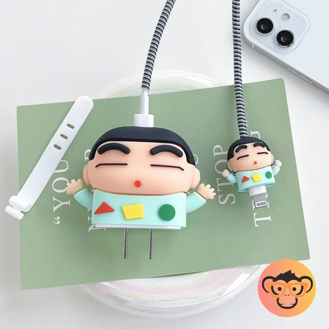Shinchan Apple Charger Cover | Silicon Cover for 20 W Charger - Image 2