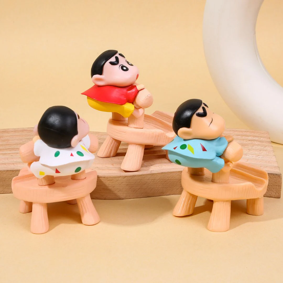 Shinchan on Chair Phone Holder | Cute PVC Figurine Stand for Smartphones - Image 5