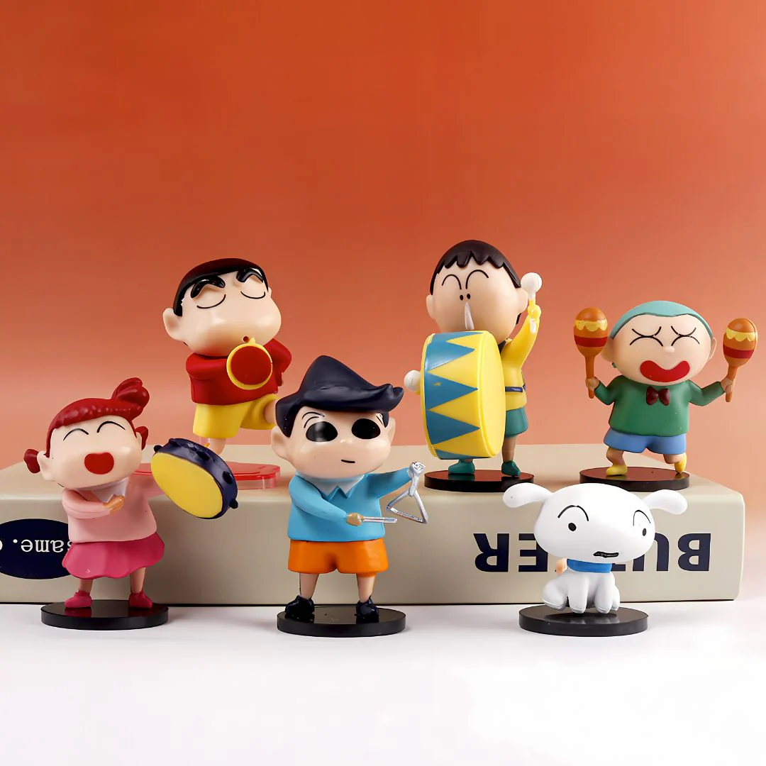 Shinchan - Music Group Set | Gift for Music Lovers [Set of 6 Figures] - Image 8
