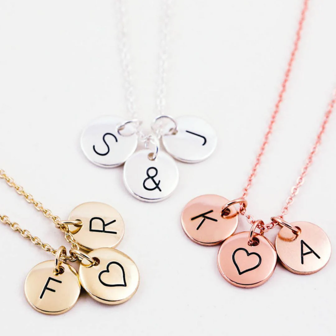 Signature Impressions Necklace | Personalized Initials Tag Necklace - Image 2