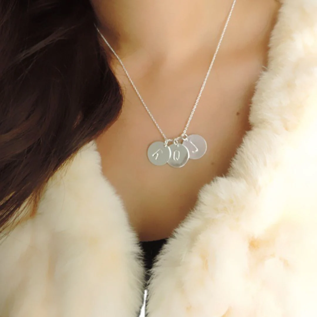 Signature Impressions Necklace | Personalized Initials Tag Necklace - Image 3