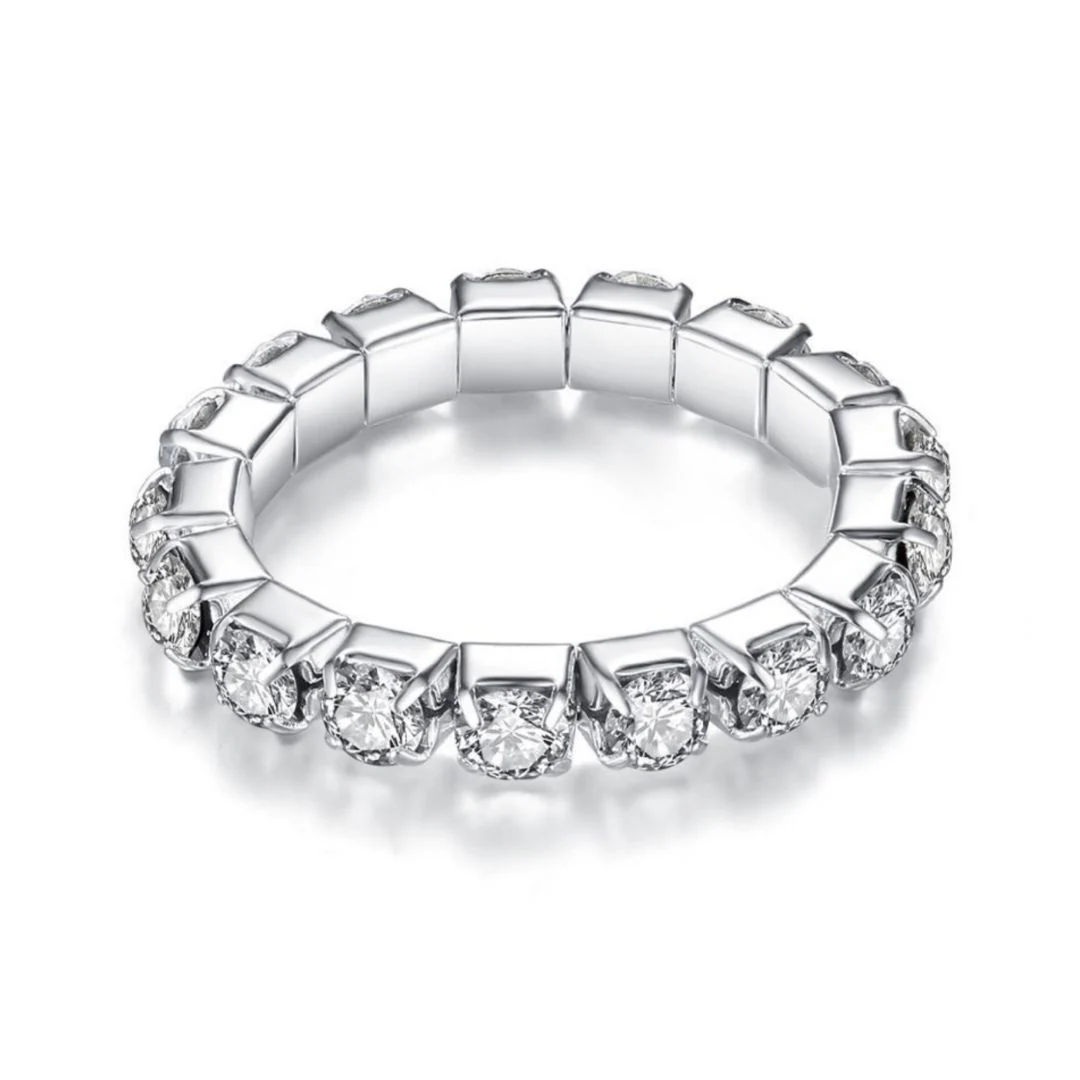 Princess Bling Adjustable Finger Ring | Silverette Linear Adjustable AD Ring - Image 3