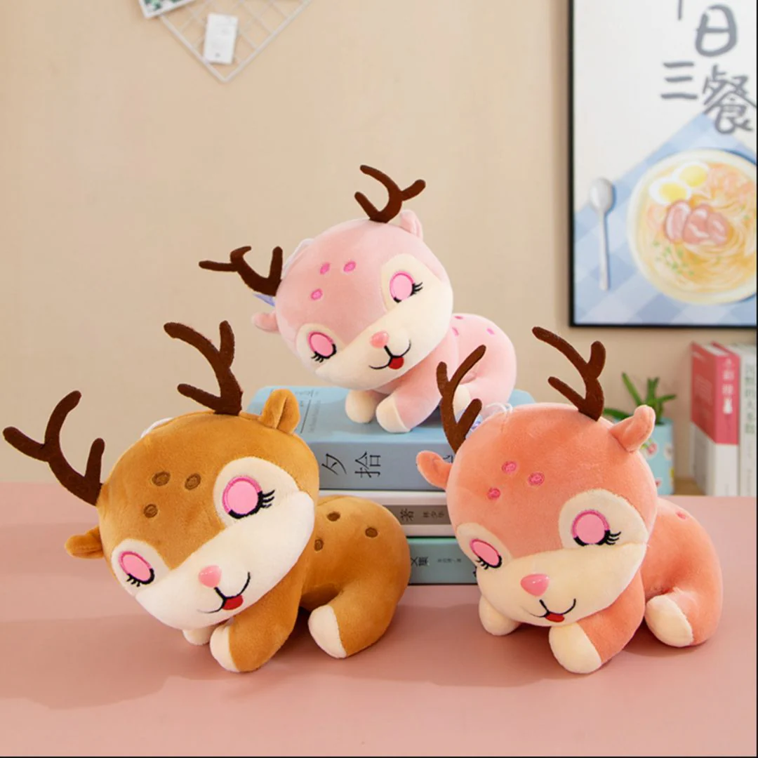 Sleeping Reindeer Plush Toy | 38cm Soft Stuffed Animal Cuddle Toy - Image 3