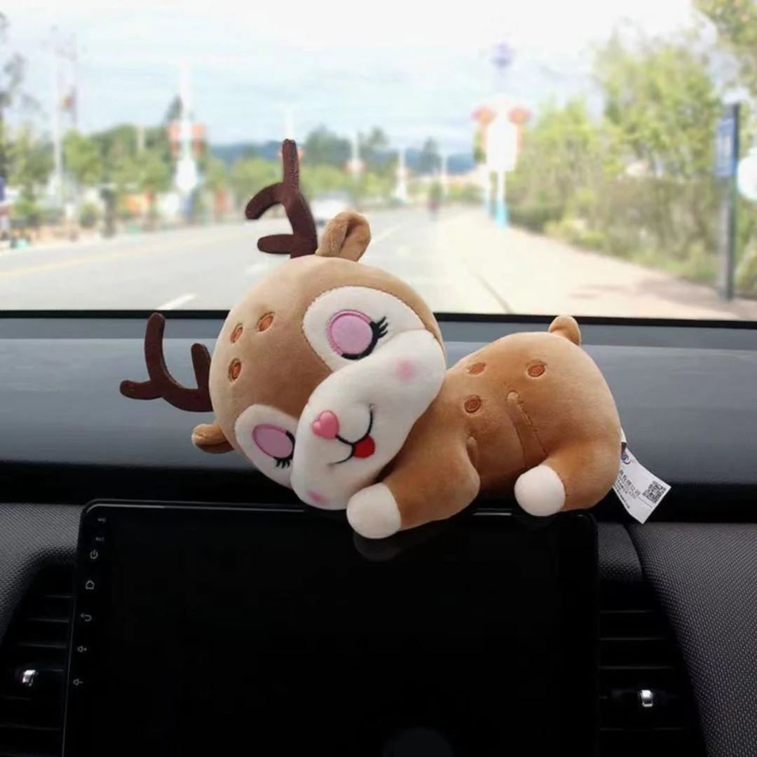 Sleeping Reindeer Plush Toy | 38cm Soft Stuffed Animal Cuddle Toy - Image 6