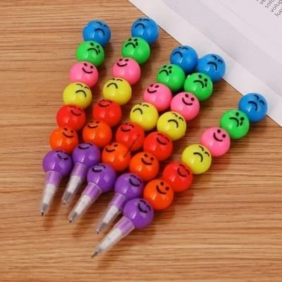 Smiley Pencils - Set of 5 Stackable Lead Changing Pencil - Image 5