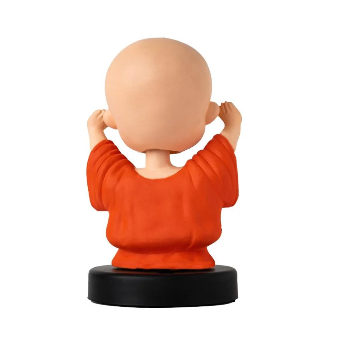 Smiling Buddha Bobblehead | Monk Bobble head for Home Decor, Car Dashboard - Image 3