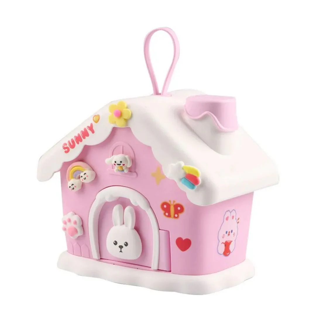 Snow House Money Bank | Cute Coin Bank With Key - Image 2