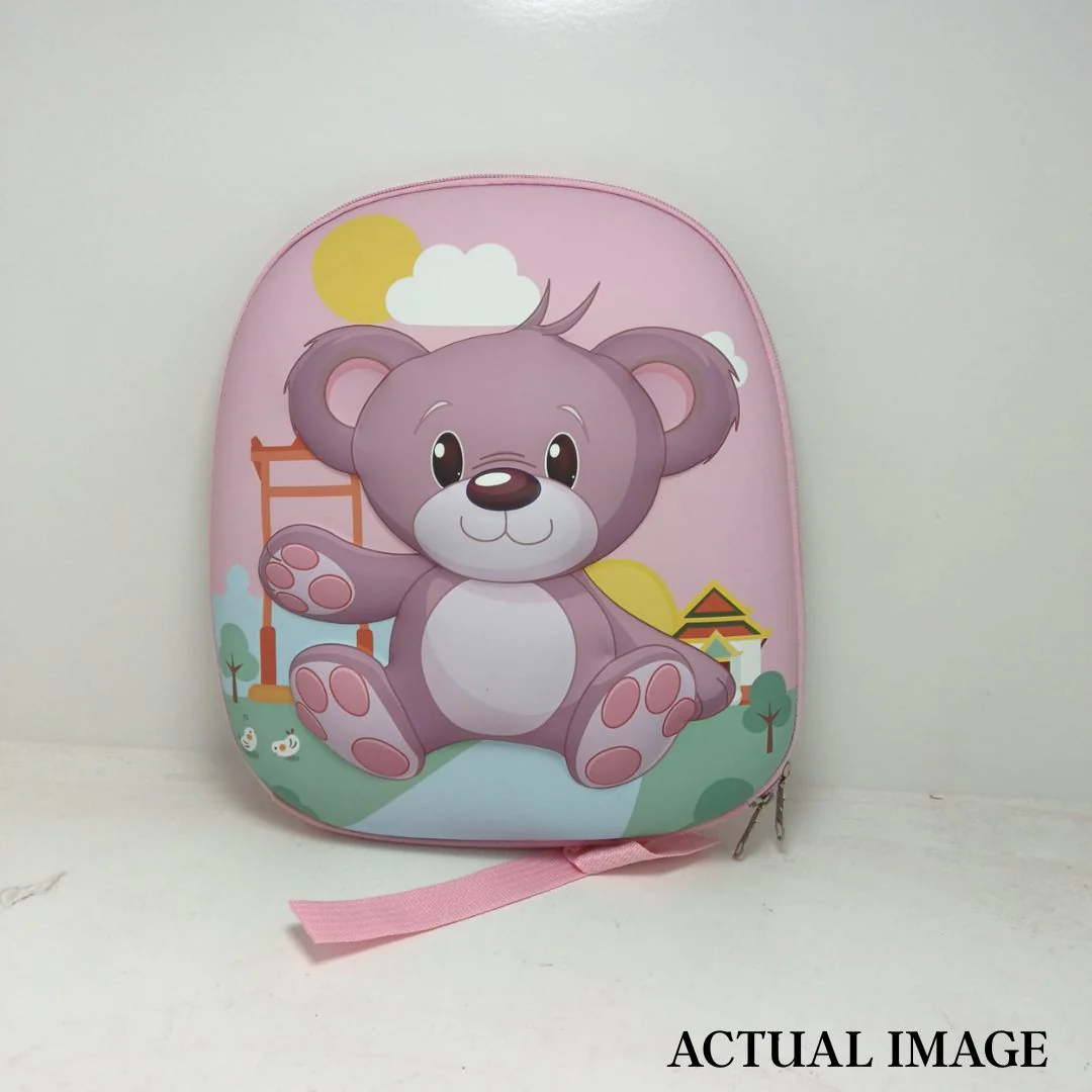 Snuggle Teddy Kids Backpack – Adorable Pink Preschool Bag - Image 4