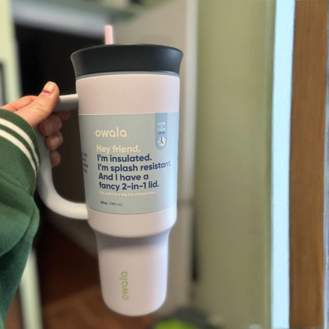 SoftGrip Handle Travel Tumbler With Straw - Image 5