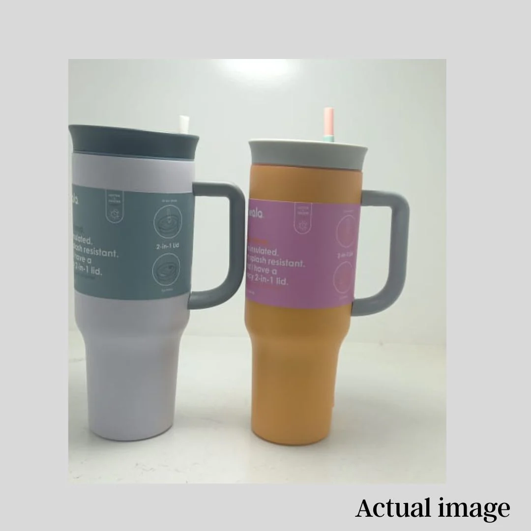 SoftGrip Handle Travel Tumbler With Straw - Image 6