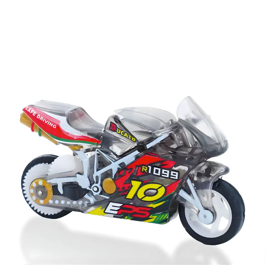 Mini Sparking Stunt Bike Toy – Pull Back, Pop Wheelies &amp; Ignite the Fun! - Image 6