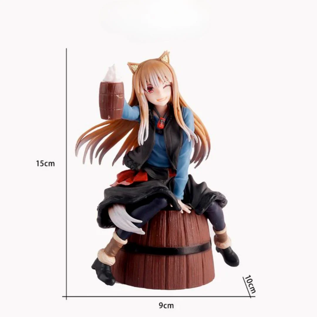 Spice and Wolf – Holo PVC Action Figure Sitting on Barrel (15cm) - Image 3