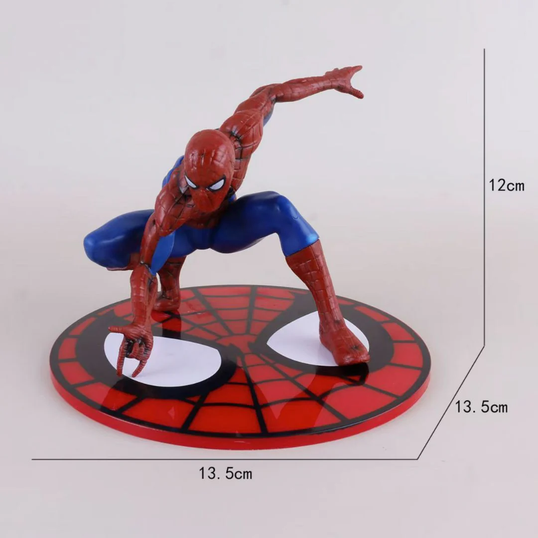 Spider-Man Classic Landing Action Figure – Hero Pose PVC Statue - Image 2