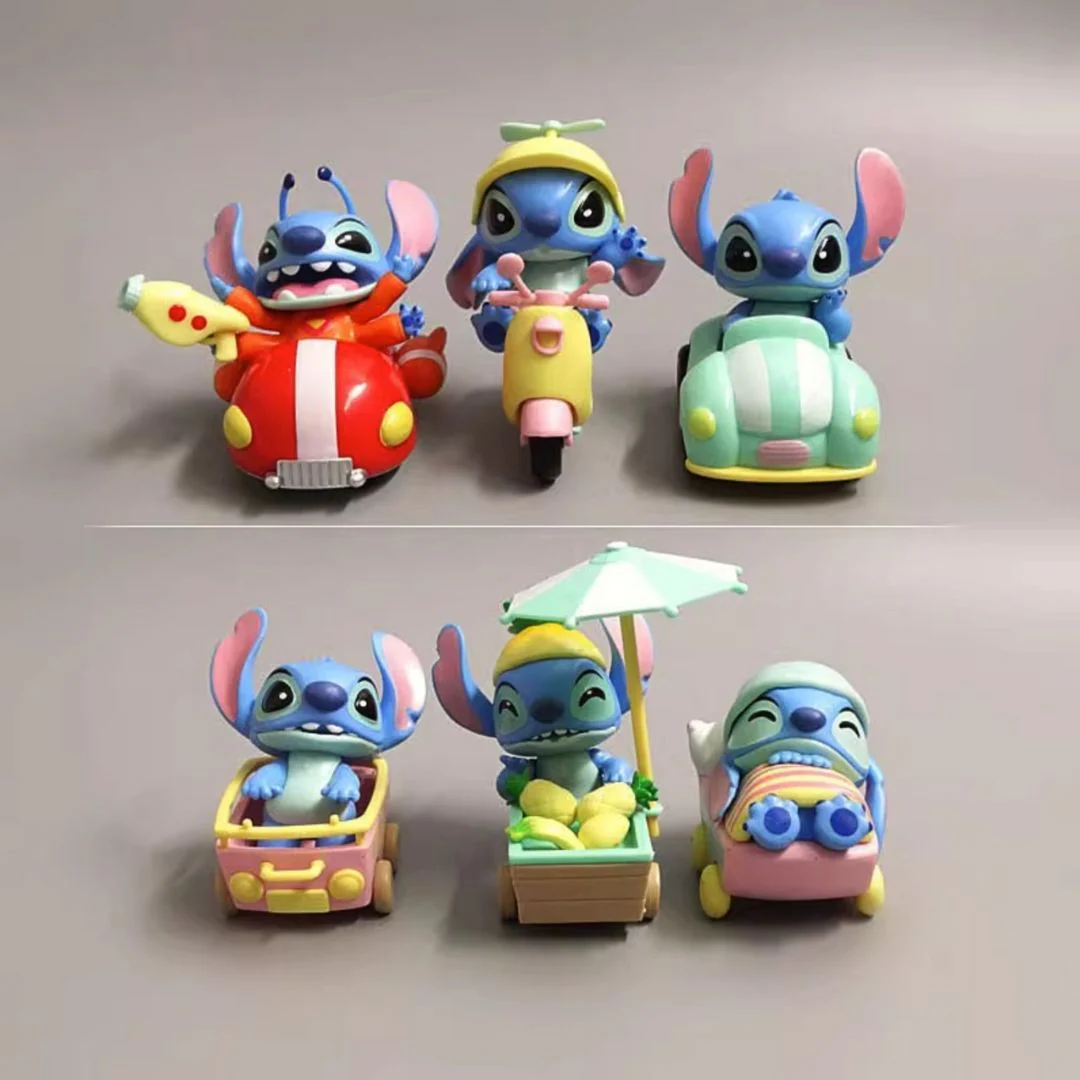 Stitch Riding Adventure PVC Figure – Cute Alien on Vehicle Series - Image 2