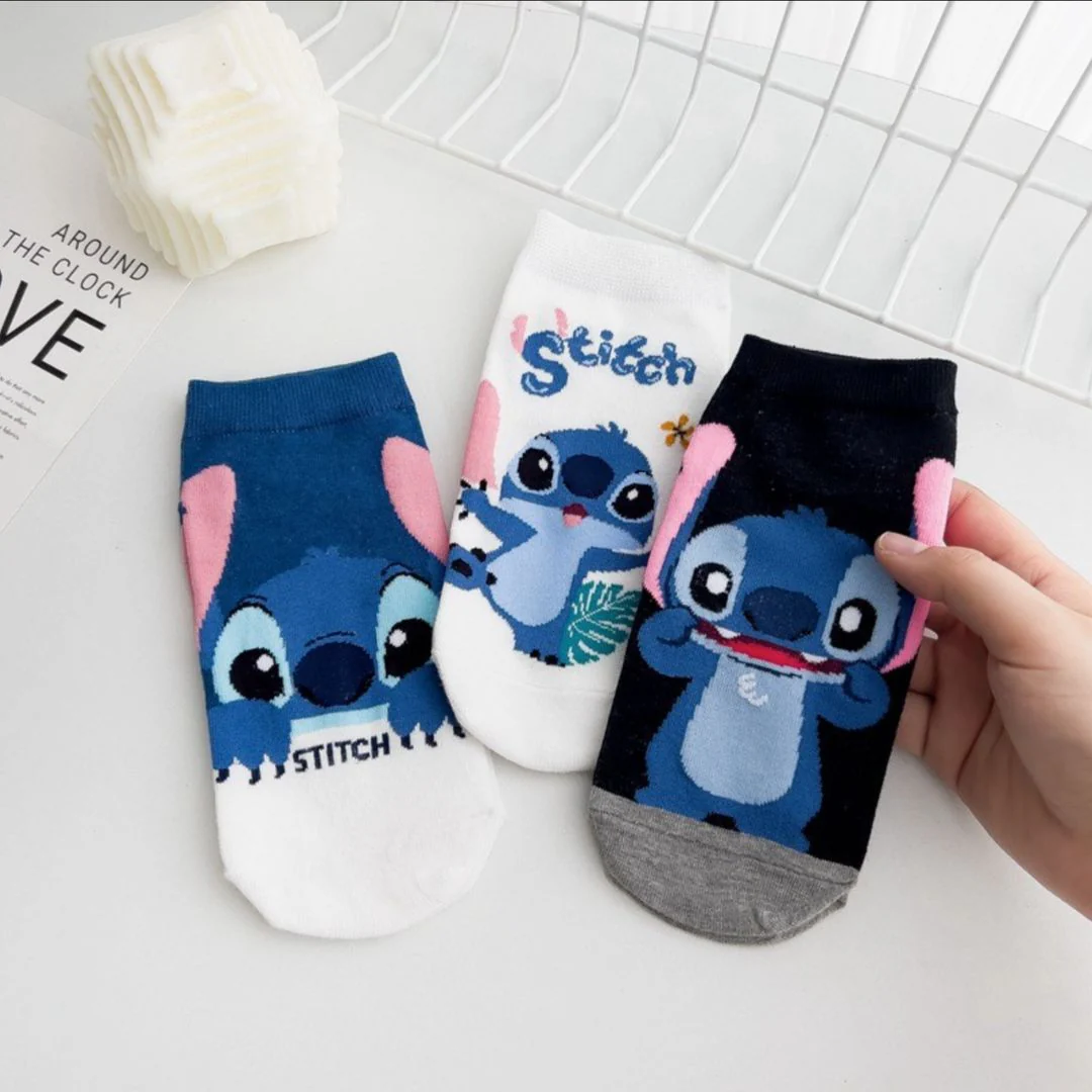 Stitch Theme Cotton Socks | Soft Breathable Casual Socks - Image 2