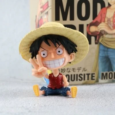 One Piece Straw Hat Luffy Anime Sitting Figurine - Image 3