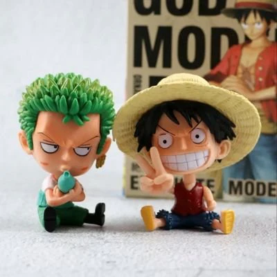 One Piece Straw Hat Luffy Anime Sitting Figurine - Image 4