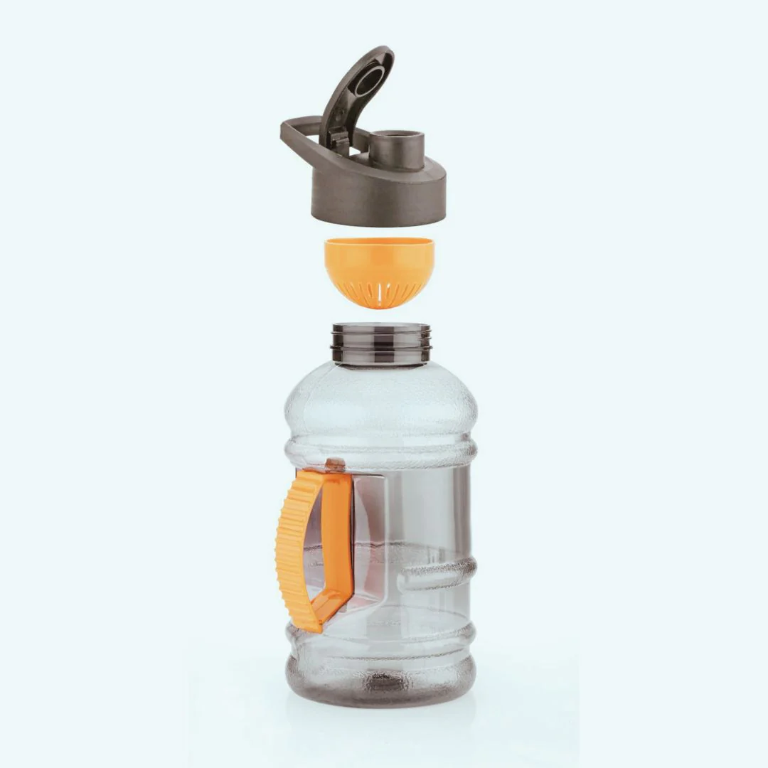 Stylish Gym Water Bottle 1.5 Ltr | Gallon Style Bottle with Mixing Ball & Strainer - Image 5