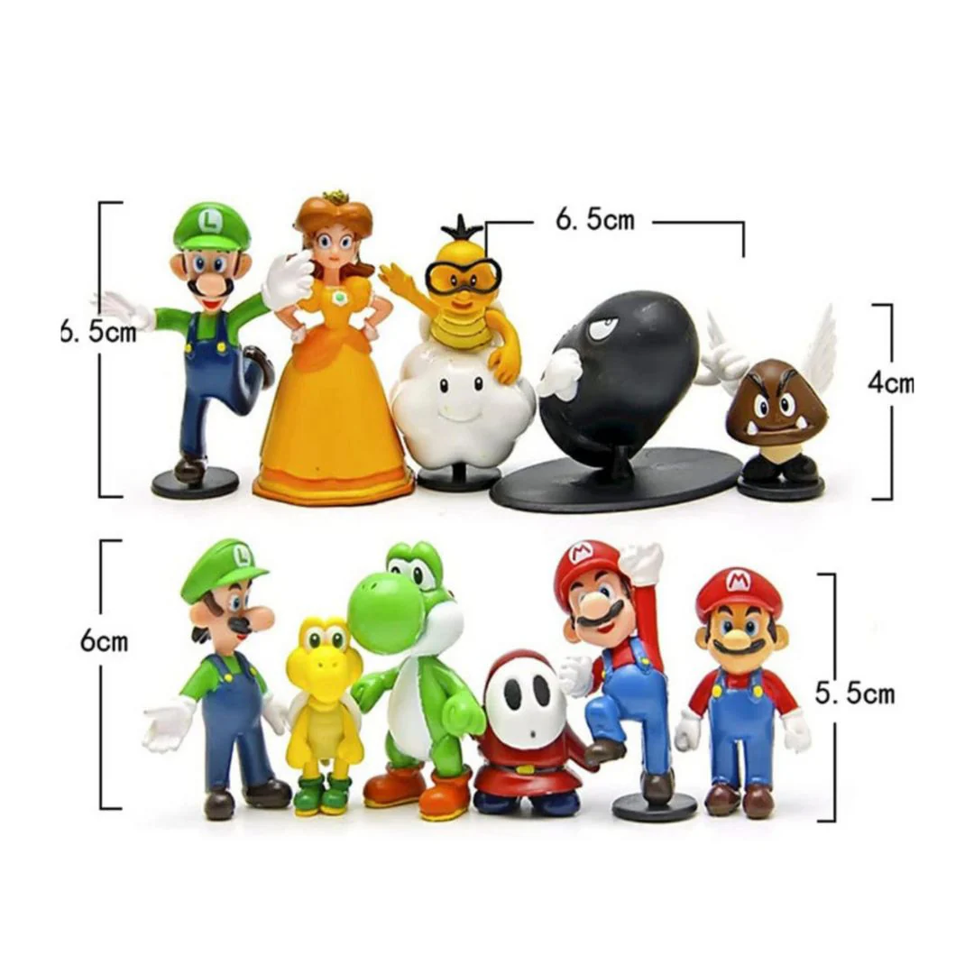 Super Mario Bros Figurine Set | My Favorite Plumber Set of 18 Figurines - Image 2