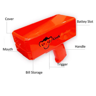 Geekmonkey Make It Rain with Super Money Cash Gun [Stock Clearance Sale] - Image 3