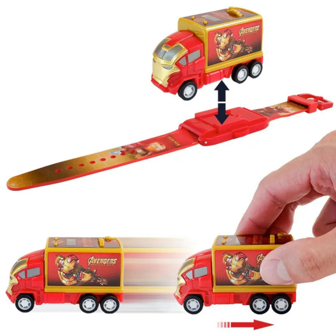 SuperHero Projector for Kids | Kids Watch with Pull Back Truck and 6 Images Projector - Image 3