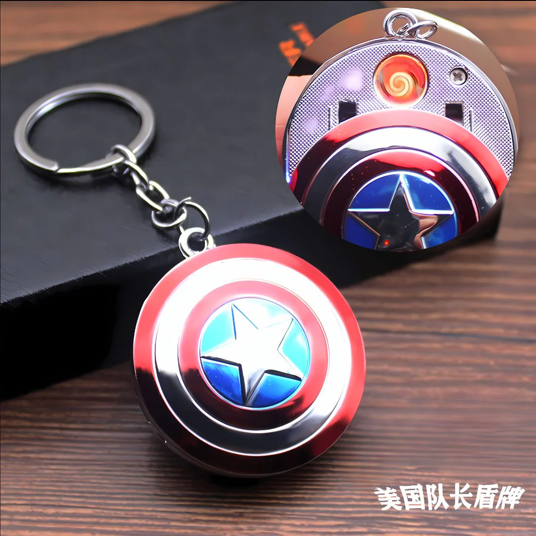 Superhero Shield Electric Lighter | Smokeless USB Rechargeable Keychain for Fans - Image 3