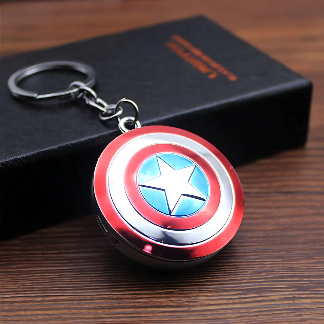 Superhero Shield Electric Lighter | Smokeless USB Rechargeable Keychain for Fans - Image 4