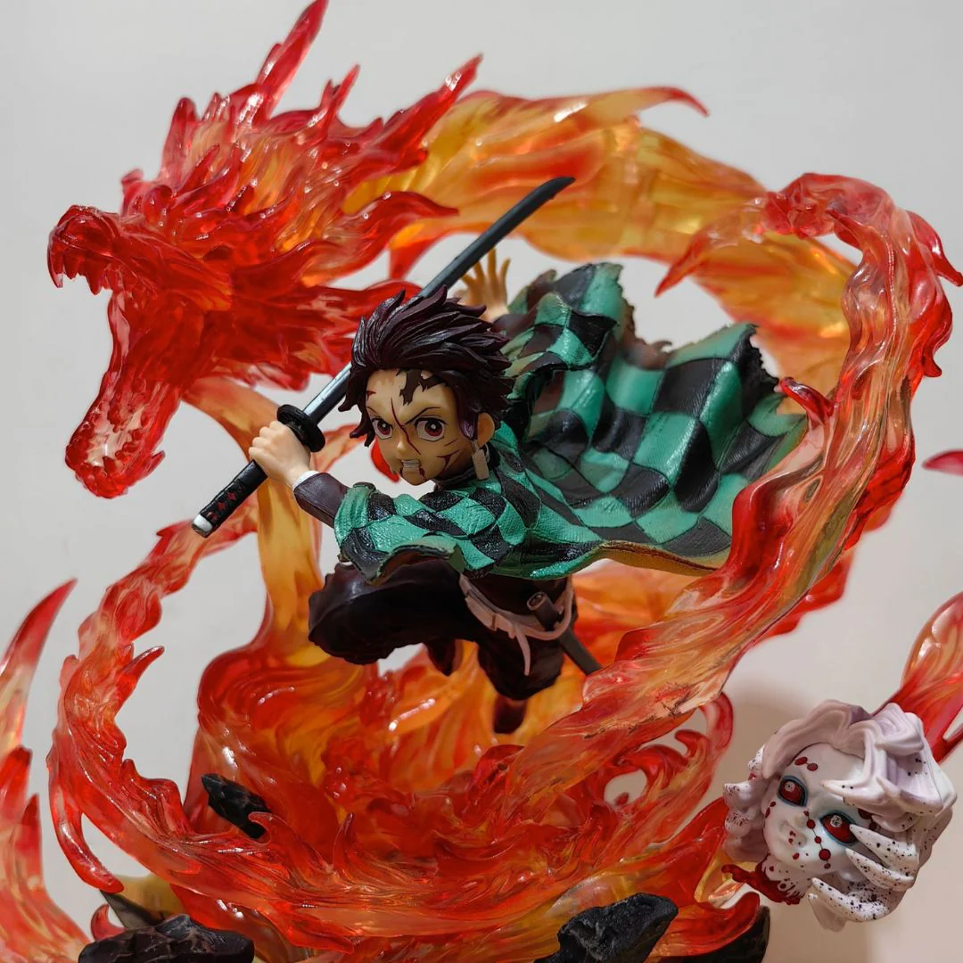 Demon Slayer Tanjiro Kamado Fire Dragon Figure | Premium Anime Statue - Image 2