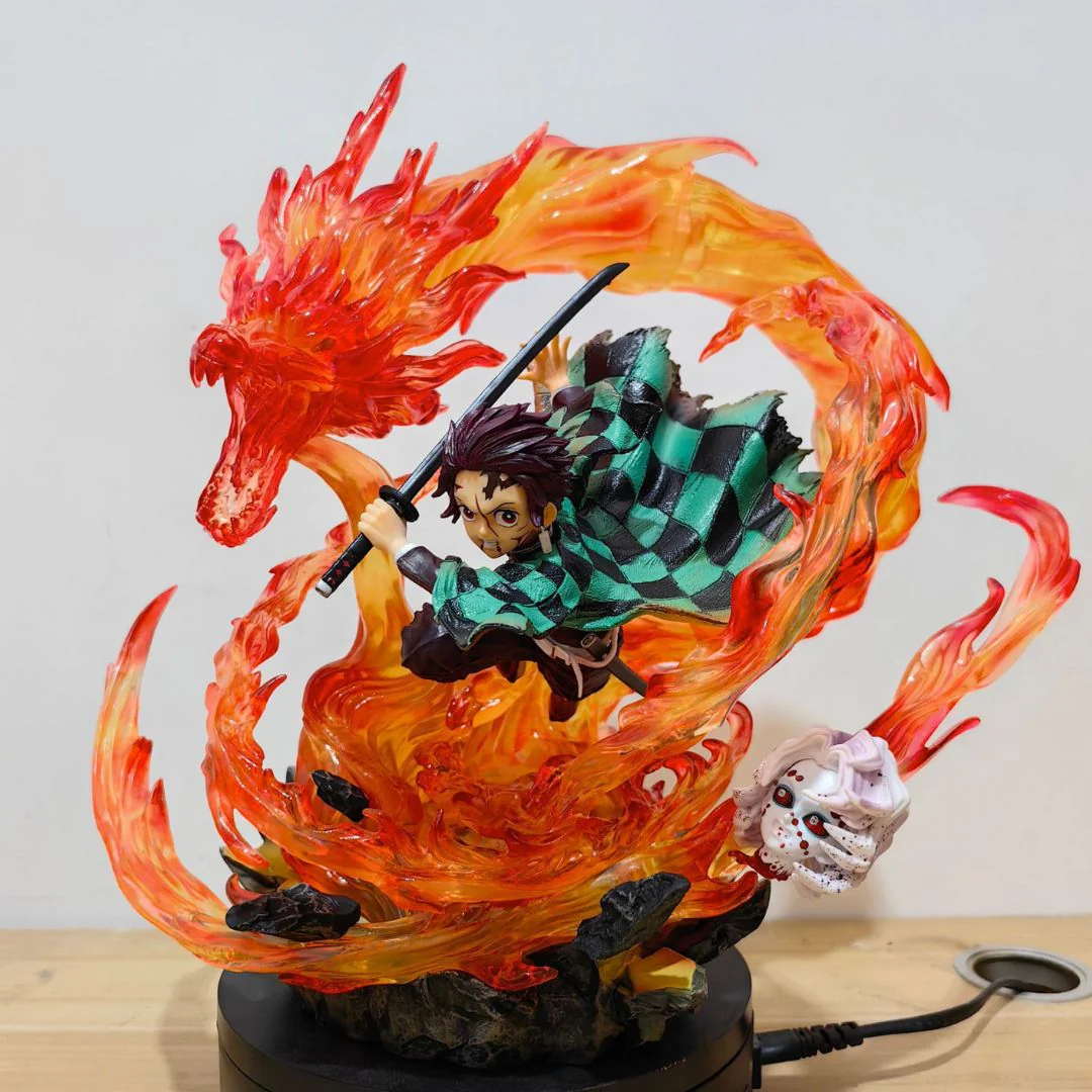 Demon Slayer Tanjiro Kamado Fire Dragon Figure | Premium Anime Statue - Image 3