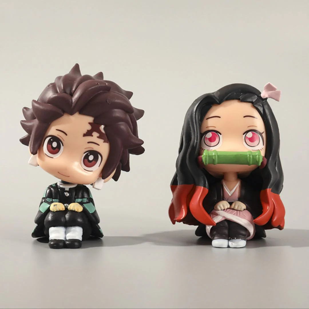 Tiny Tanjiro Nezuko Figurine Set | Handheld Demon Slayer Figurines - Image 2
