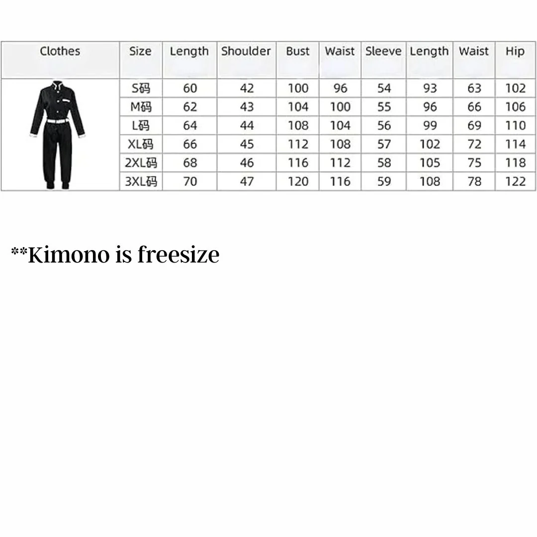 Demon Slayer Tanjiro Cosplay Full Set | Kimono Cloak with Black Suit and Belt - Image 5