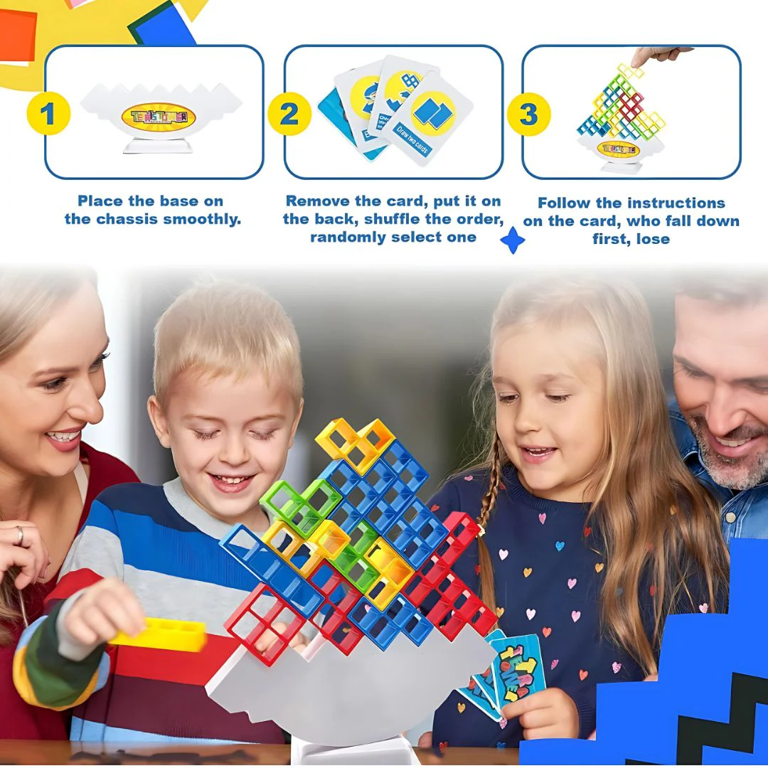 Educational Tetris Tower Game | Balance and Building Fun - Image 3