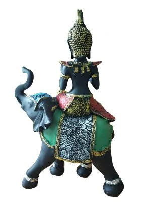 Thai Style Samadhi Buddha on Elephant Statue - Image 3