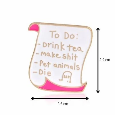 To-Do List - Metal Brooch - Image 3