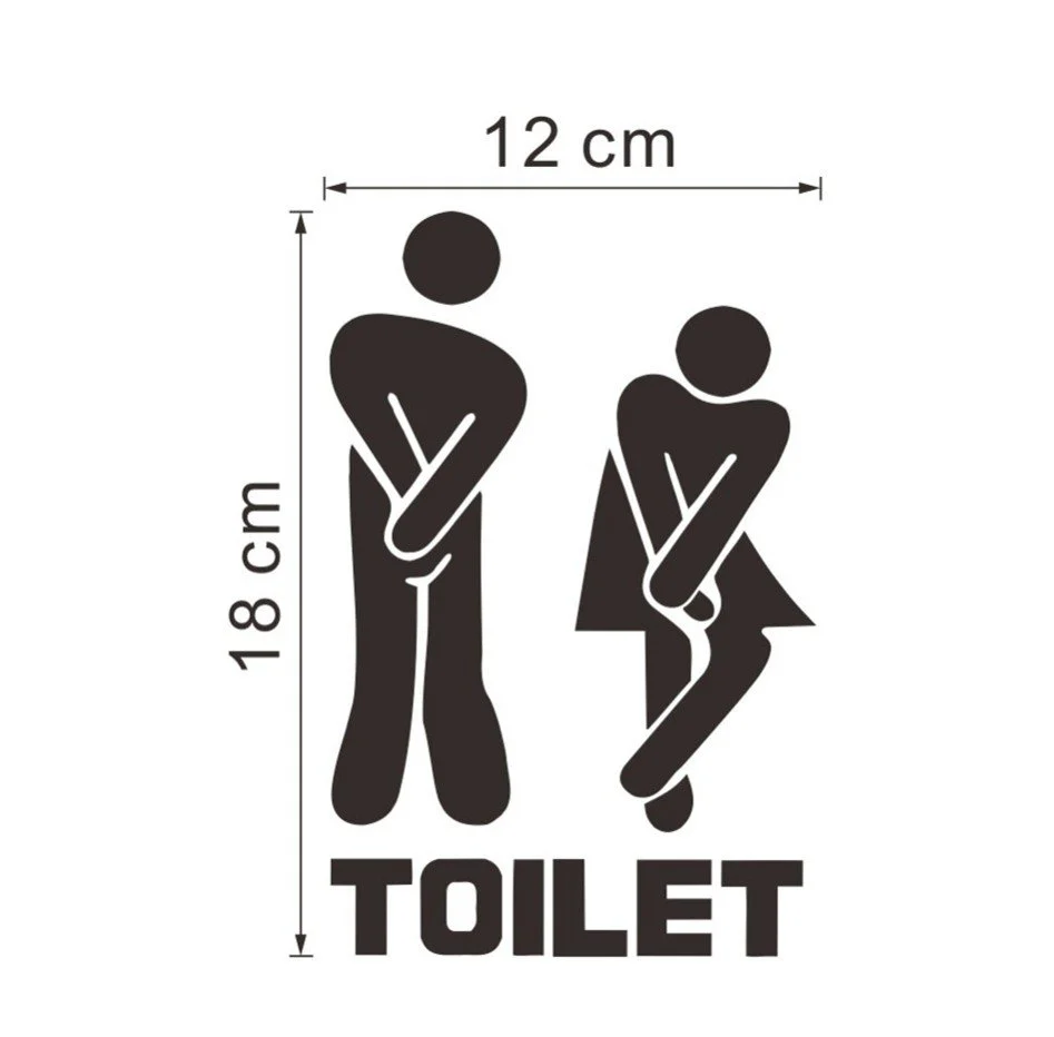 Toilet Entrance Sign - Bathroom Decal - Image 3