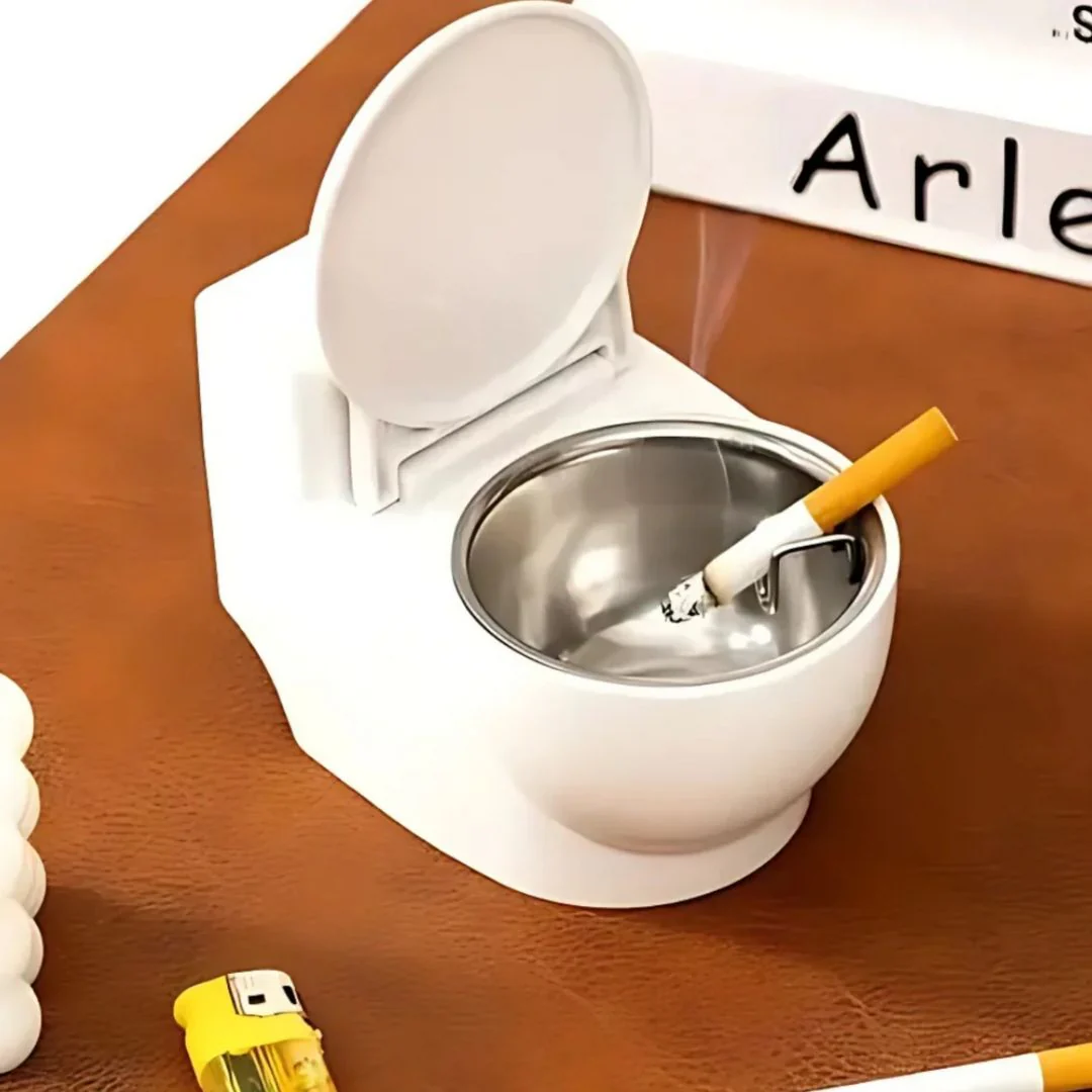 Flush Flick – Toilet-Shaped Ashtray - Image 3