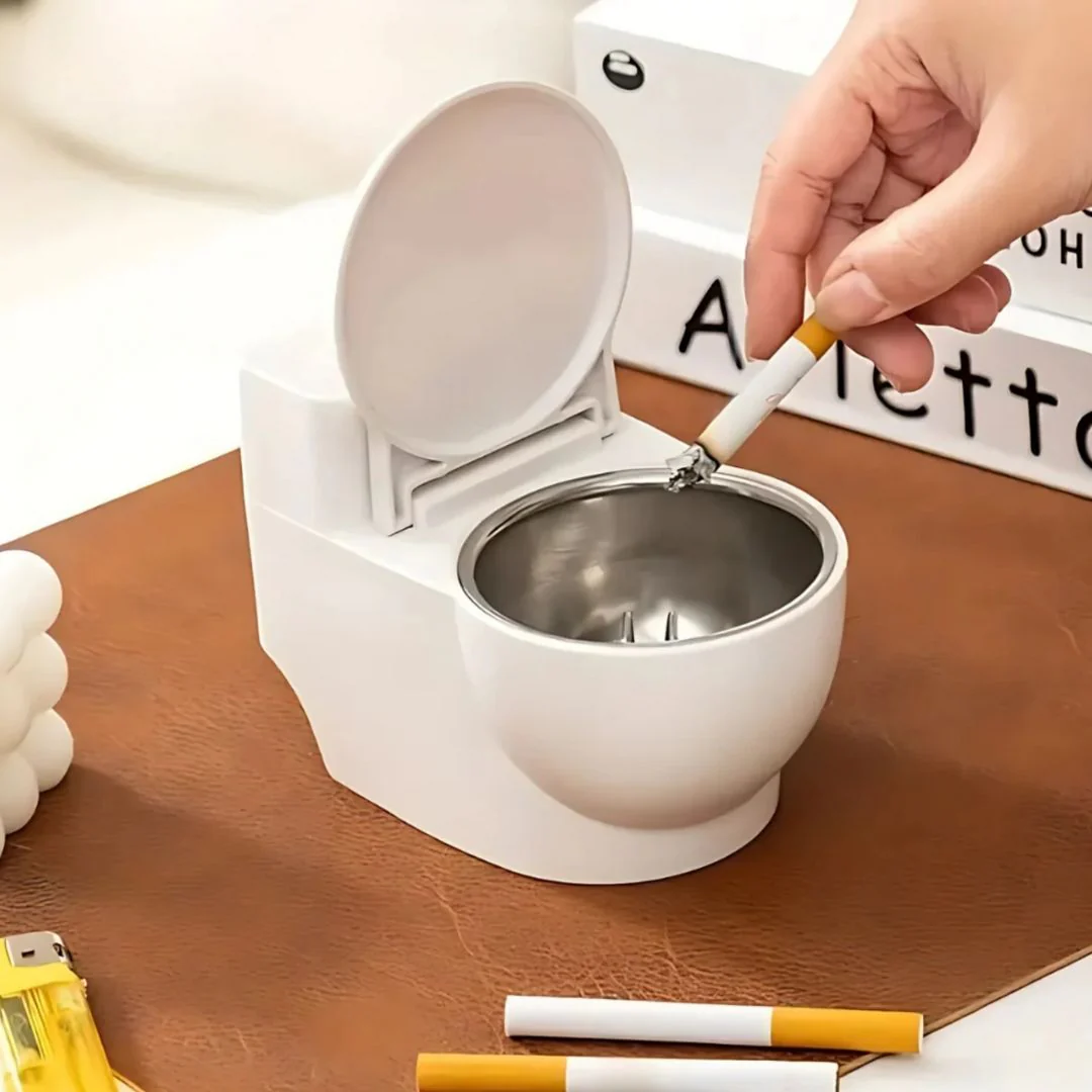 Flush Flick – Toilet-Shaped Ashtray - Image 4