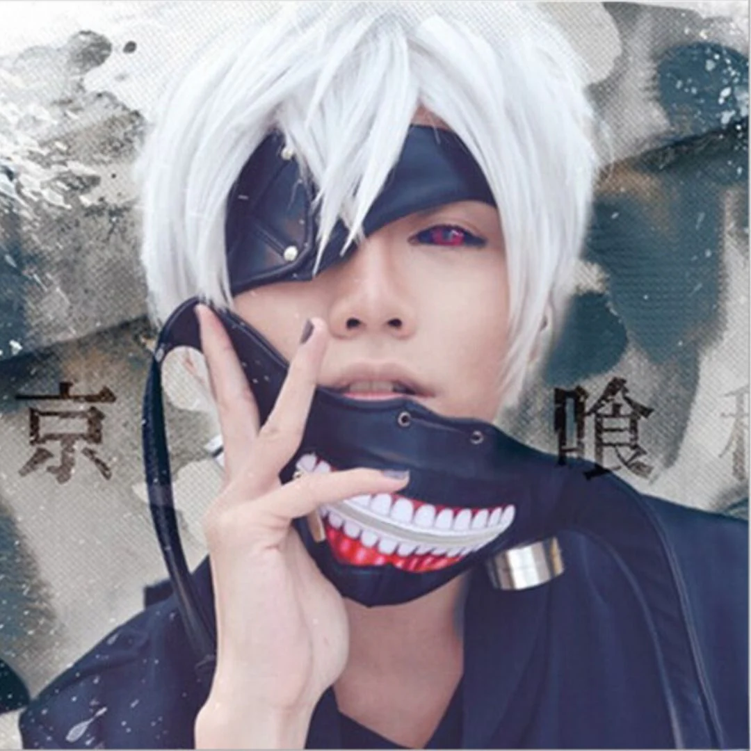 Demon Slayer Tokyo Ghoul Kaneki Ken Cosplay Wig – Silver White Anime Wig for Cosplay - Image 4