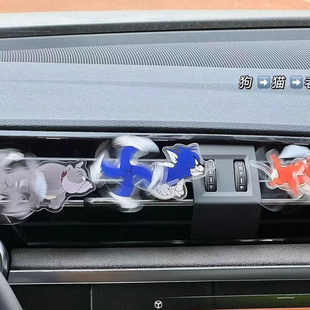 Tom Jerry Spike Car Air Vent Clip Spinner | Funny Rotating Dashboard Decor - Image 2