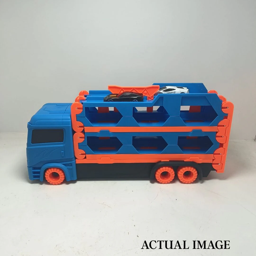 Transport Truck with 61-Inch Dual Race Track – Storage Carrier Playset - Image 5