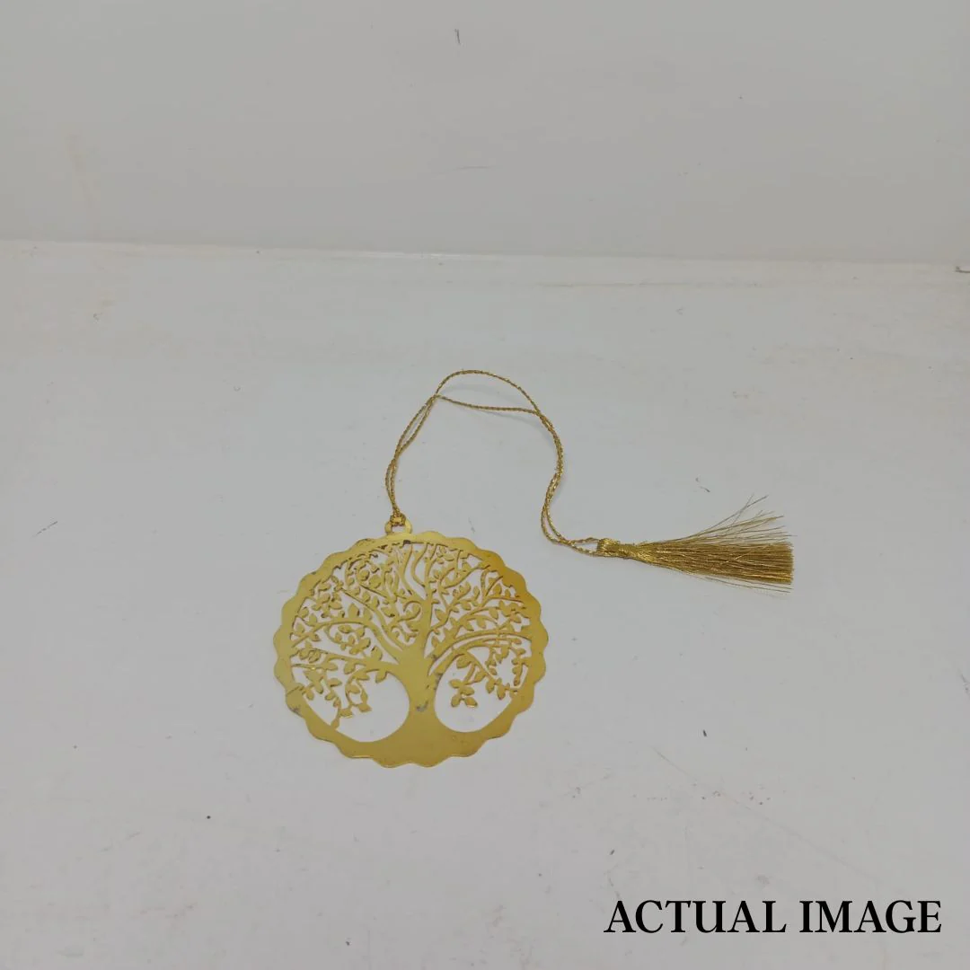 Tree of Life Metal Bookmark with Golden Tassel – Elegant Metallic Reading Companion - Image 3