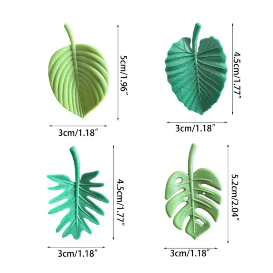 Tropical Leaves Fridge Magnets | Cute Fridge Magnets [ Set of 8 ] - Image 4