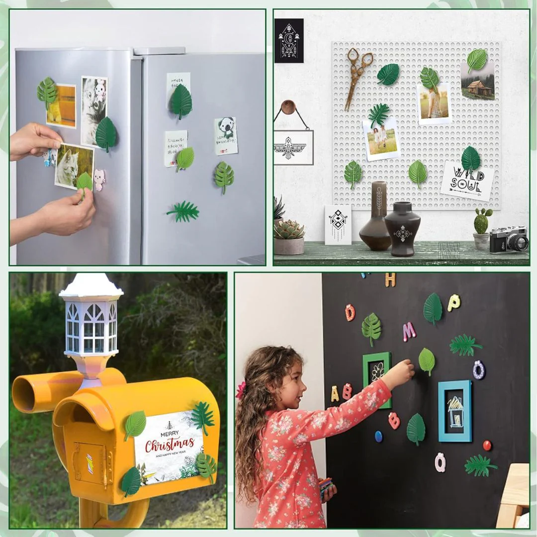 Tropical Leaves Fridge Magnets | Cute Fridge Magnets [ Set of 8 ] - Image 6
