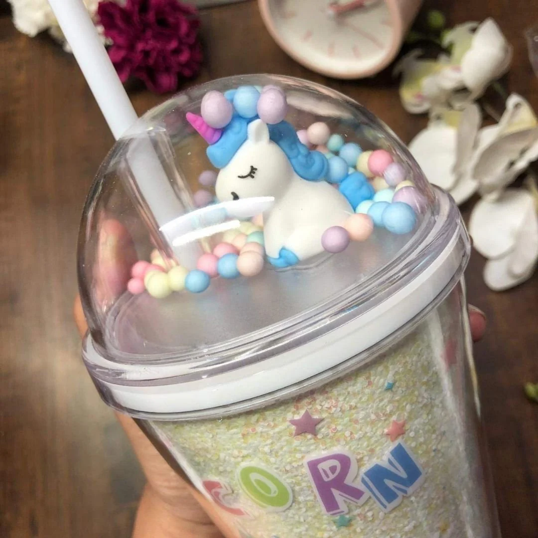 Unicorn Confetti Sipper (with straw) - Image 6