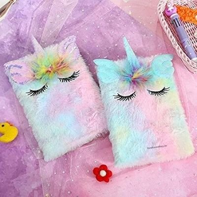 Unique Unicorn - Fur Cover Diary | Diary for kids