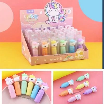 Unicorn Highlighter Pen (Random Color) - Set of 2 - Image 4